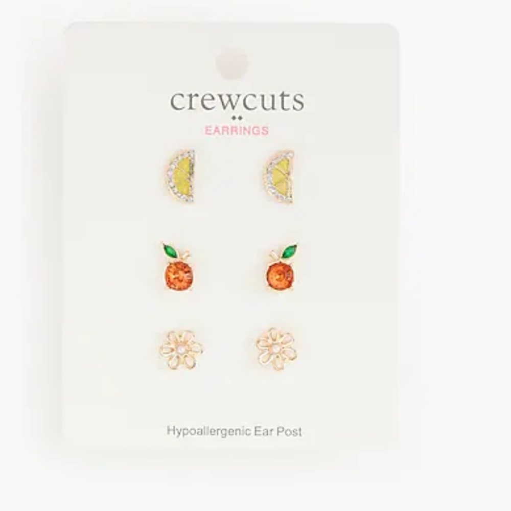 Crewcuts fruit earrings set